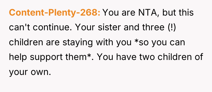Content-Plenty-268 You are NTA, but this can't continue. Your sister...