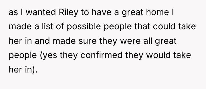 as I wanted Riley to have a great home I...