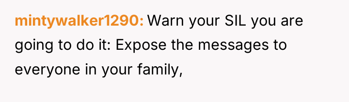 mintywalker1290 Warn your SIL you are going to do it:...