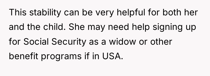 This stability can be very helpful for both her and...