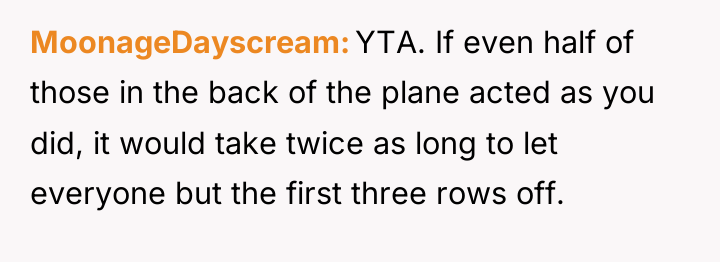 MoonageDayscream YTA. If even half of those in the back...