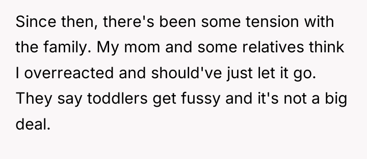 Since then, there's been some tension with the family. My...