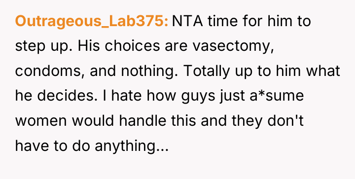 Outrageous_Lab375 NTA time for him to step up. His choices...