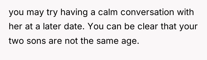you may try having a calm conversation with her at...