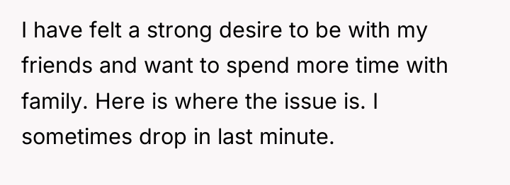 I have felt a strong desire to be with my...