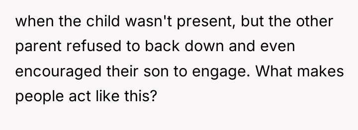 when the child wasn't present, but the other parent refused...