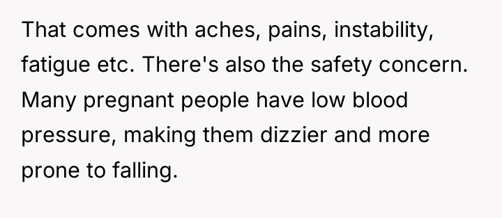 That comes with aches, pains, instability, fatigue etc. There's also...