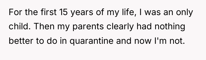 For the first 15 years of my life, I was...