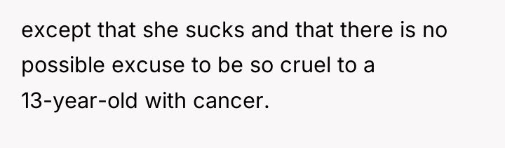 except that she sucks and that there is no possible...
