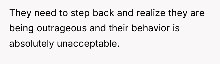 They need to step back and realize they are being...