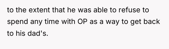 to the extent that he was able to refuse to...