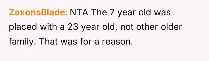 ZaxonsBlade NTA The 7 year old was placed with a...
