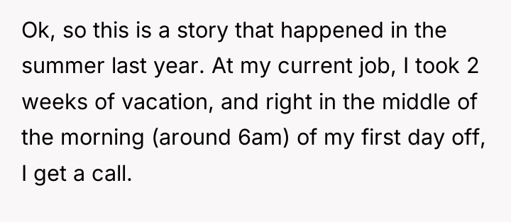 Ok, so this is a story that happened in the...