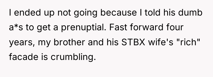 I ended up not going because I told his dumb...