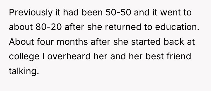 Previously it had been 50-50 and it went to about...