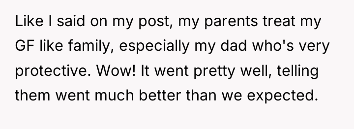 Like I said on my post, my parents treat my...