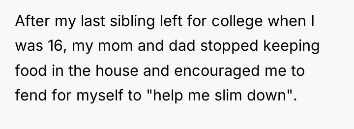 After my last sibling left for college when I was...