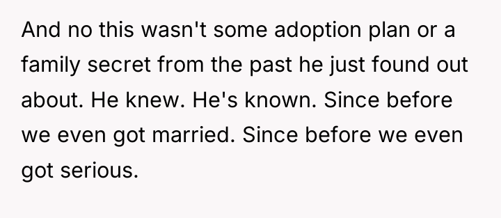 And no this wasn't some adoption plan or a family...