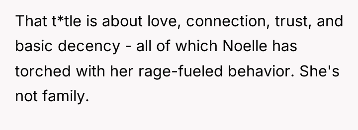 That t*tle is about love, connection, trust, and basic decency...