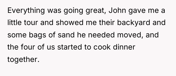 Everything was going great, John gave me a little tour...