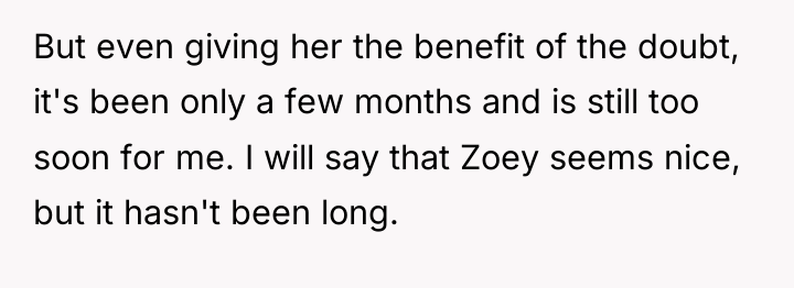 But even giving her the benefit of the doubt, it's...