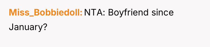 Miss_Bobbiedoll NTA: Boyfriend since January?