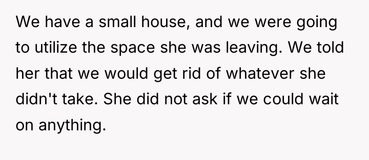 We have a small house, and we were going to...