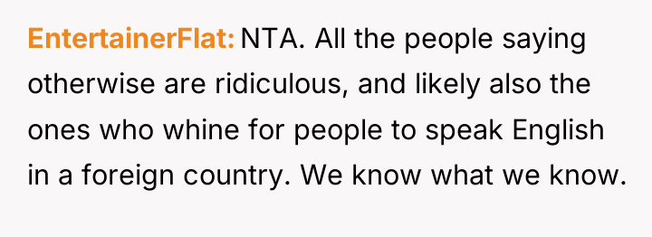 EntertainerFlat NTA. All the people saying otherwise are ridiculous, and...
