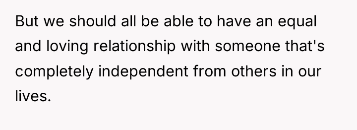 But we should all be able to have an equal...