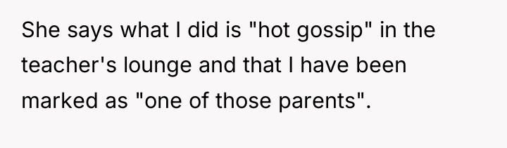 She says what I did is "hot gossip" in the...