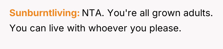 Sunburntliving NTA. You're all grown adults. You can live with...