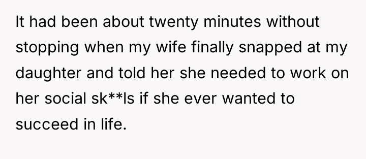 It had been about twenty minutes without stopping when my...