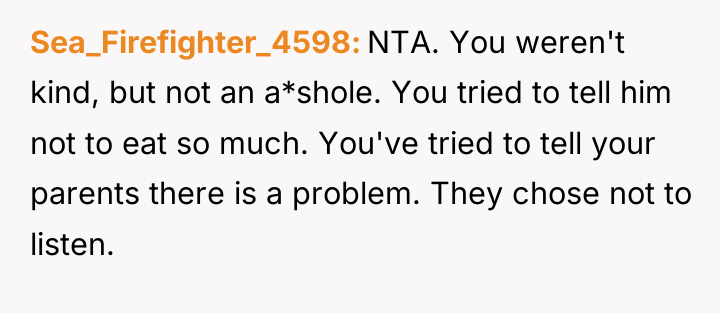 Sea_Firefighter_4598 NTA. You weren't kind, but not an a*shole. You...