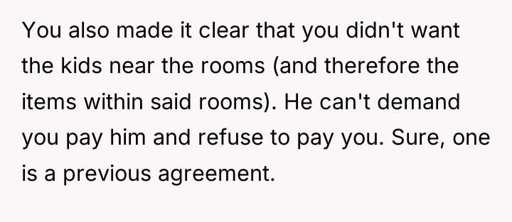 You also made it clear that you didn't want the...
