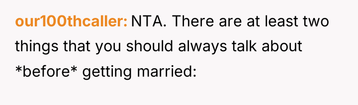 our100thcaller NTA. There are at least two things that you...