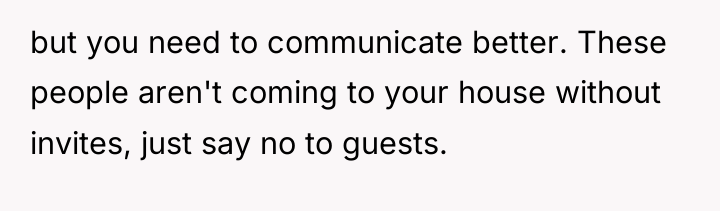 but you need to communicate better. These people aren't coming...