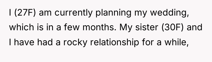 I (27F) am currently planning my wedding, which is in...