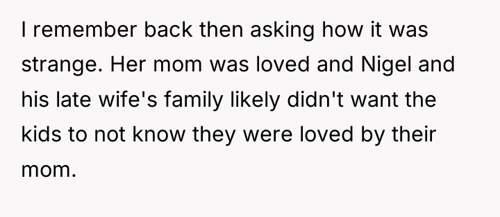 I remember back then asking how it was strange. Her...