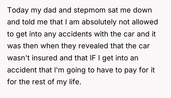 Today my dad and stepmom sat me down and told...