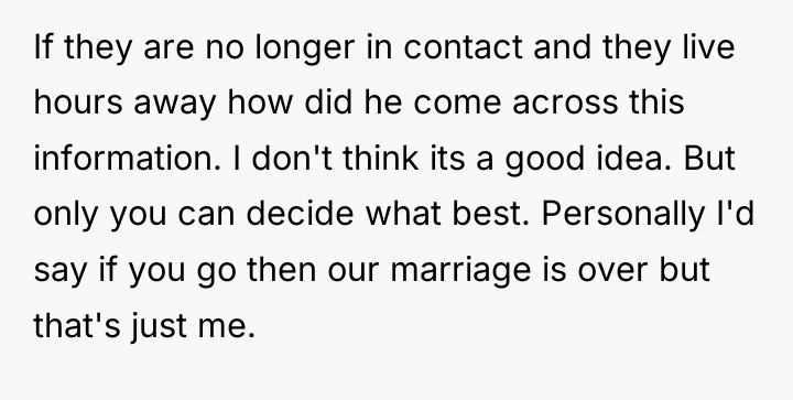 If they are no longer in contact and they live...