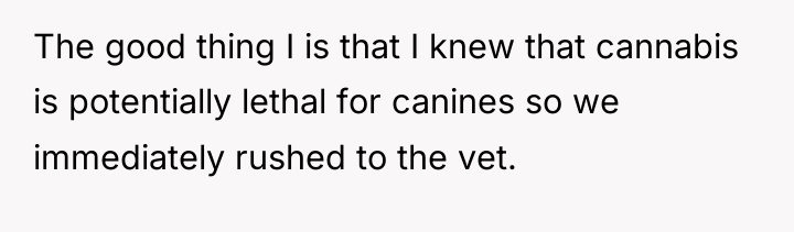 The good thing I is that I knew that cannabis...
