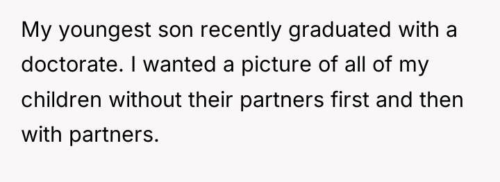 My youngest son recently graduated with a doctorate. I wanted...