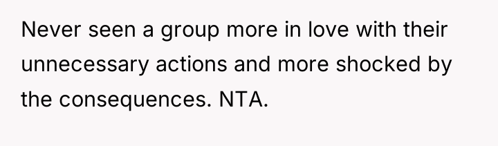 Never seen a group more in love with their unnecessary...