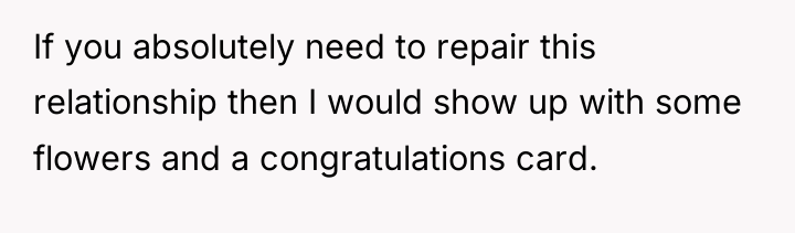 If you absolutely need to repair this relationship then I...