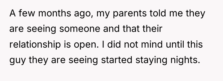 A few months ago, my parents told me they are...