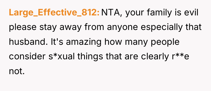 Large_Effective_812 NTA, your family is evil please stay away from...