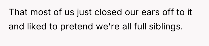 That most of us just closed our ears off to...