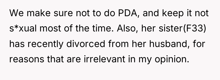 We make sure not to do PDA, and keep it...