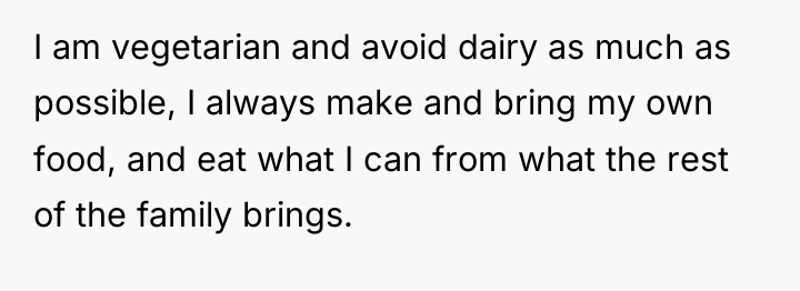 I am vegetarian and avoid dairy as much as possible,...
