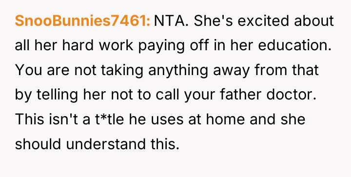SnooBunnies7461 NTA. She's excited about all her hard work paying...